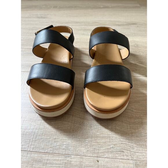 NEW Nisolo Flatform Sandals size 8.5 black - Picture 2 of 4